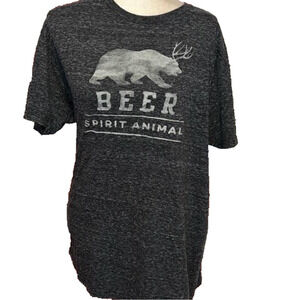 Beer Bear Apirit Animal T-Shirt L